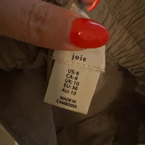 Joie Women’s Vintage Look Wide Leg Cropped Pants Size 6 Green - Picture 4 of 5